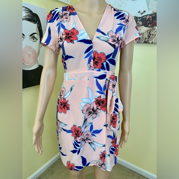 100% SILK‼️ NWT YUMI KIM Grapevine Wrap Dress in Maui Escape, Size XS - Picture 11 of 14